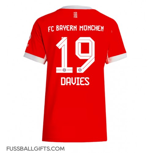 Bayern Munich Alphonso Davies #19 Fußballbekleidung Heimtrikot Damen 2025-26 Kurzarm